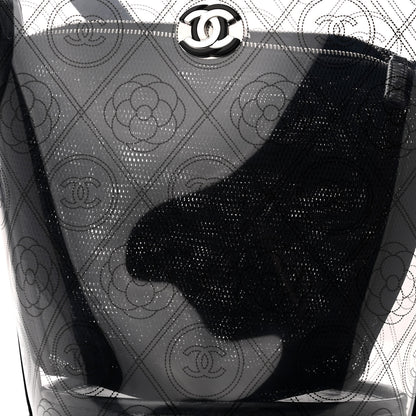 Chanel Crumpled Calfskin PVC Bucket Bag Black 9 of 11