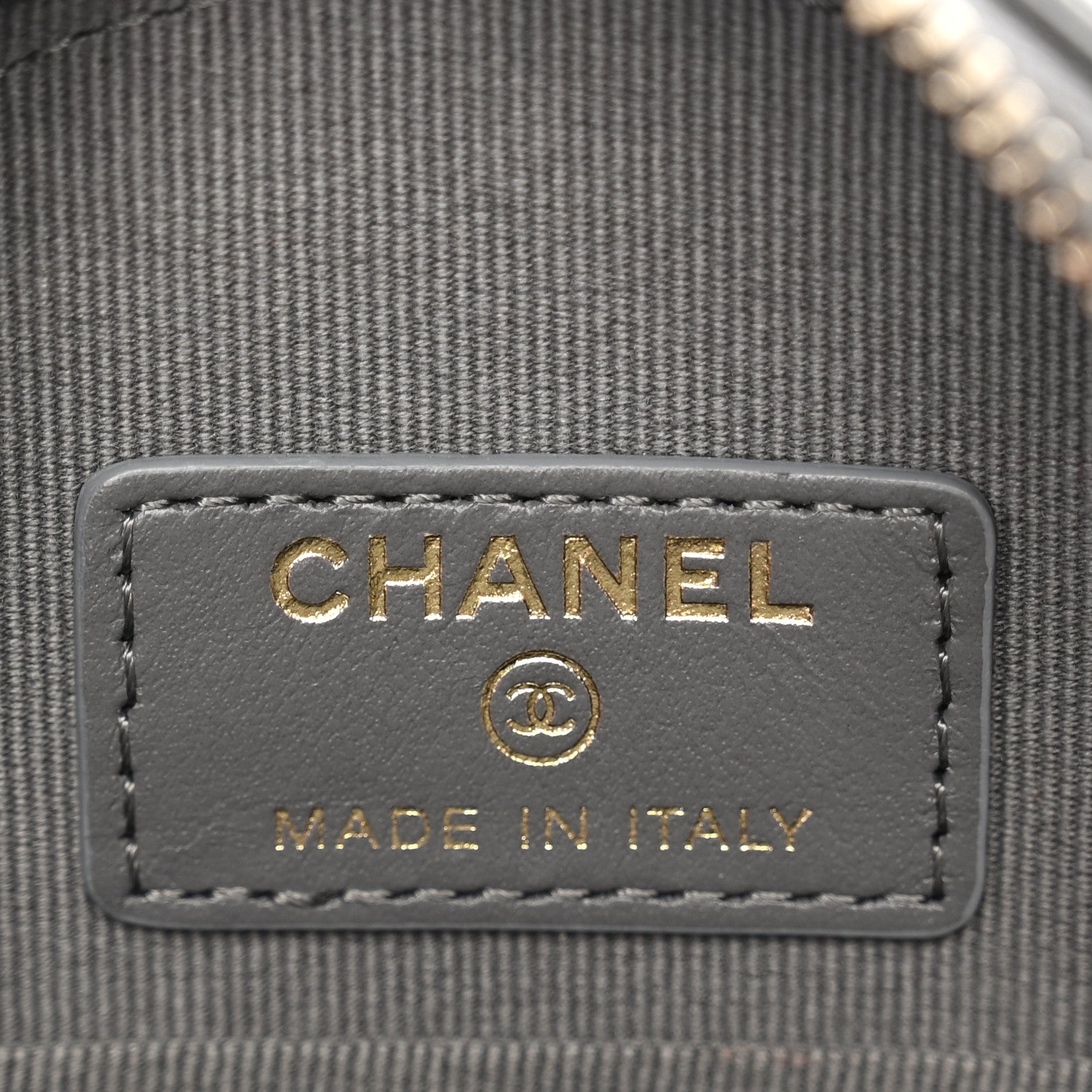 Chanel Lambskin Quilted Chanel 19 Round Clutch With Chain Grey 6 of 10