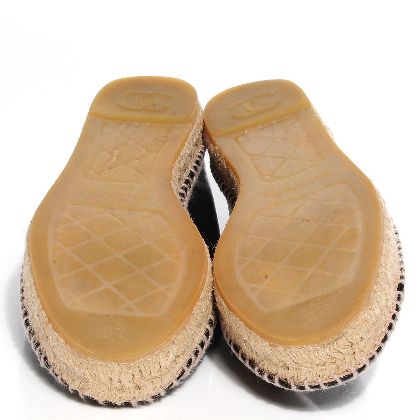 Lambskin CC Espadrilles 39 Black
