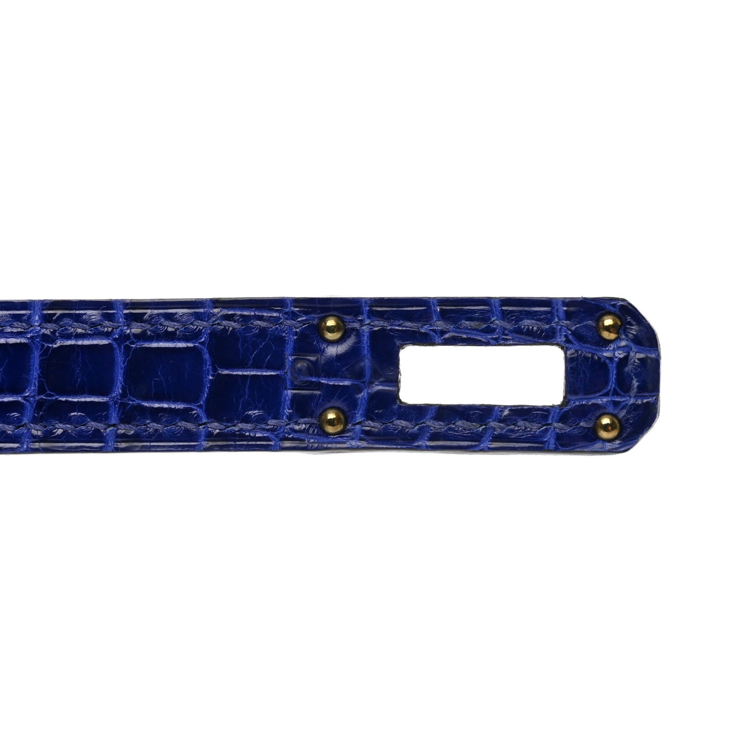 Shiny Alligator Kelly Longue Wallet Bleu Electrique