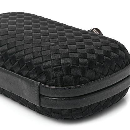 Bottega Veneta Satin Intreccio Impero Knot Clutch Black 11 of 11