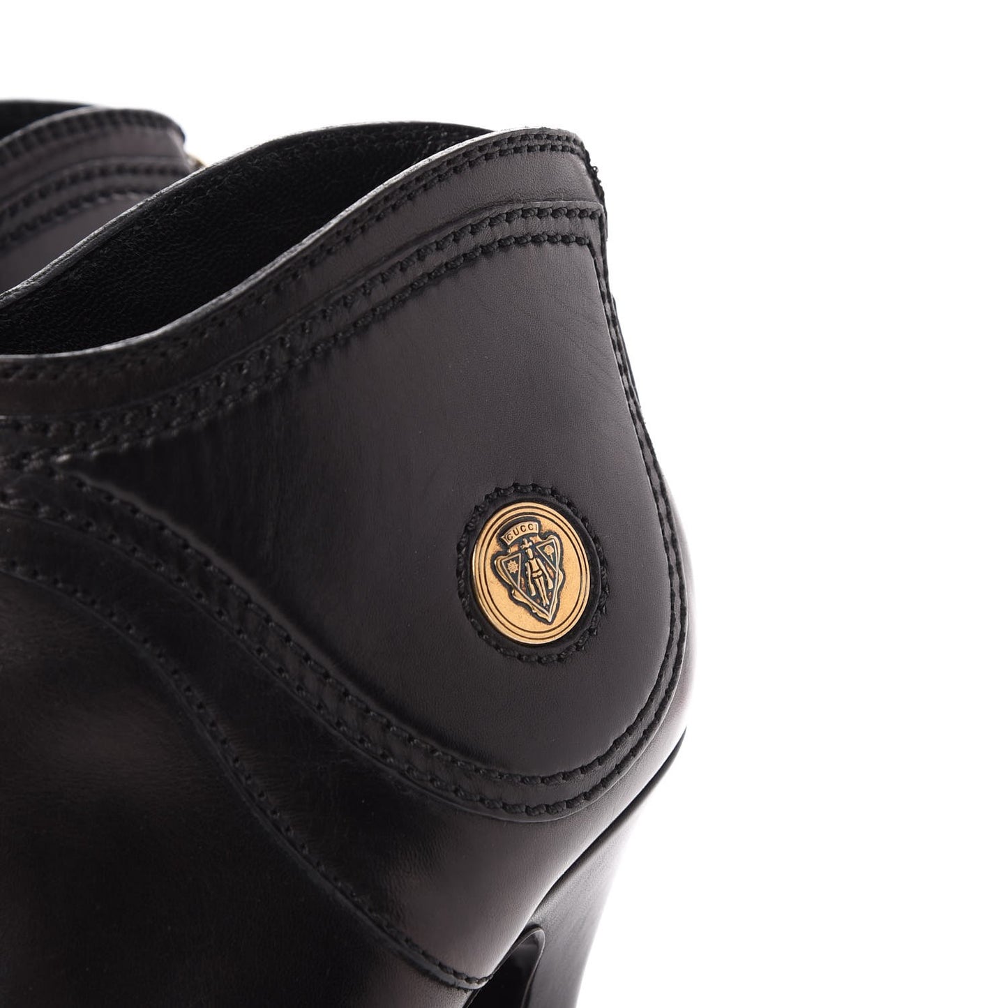 Calfskin Diane Ankle Zip Boot 4.5 Nero Black