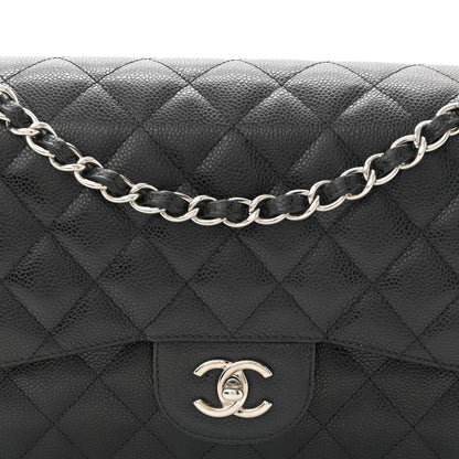 Chanel Caviar Quilted Jumbo Double Flap Black 8 of 11