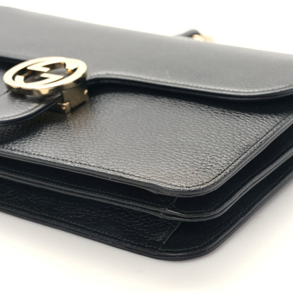 Gucci Dollar Calfskin Interlocking G Shoulder Bag Black 9 of 9