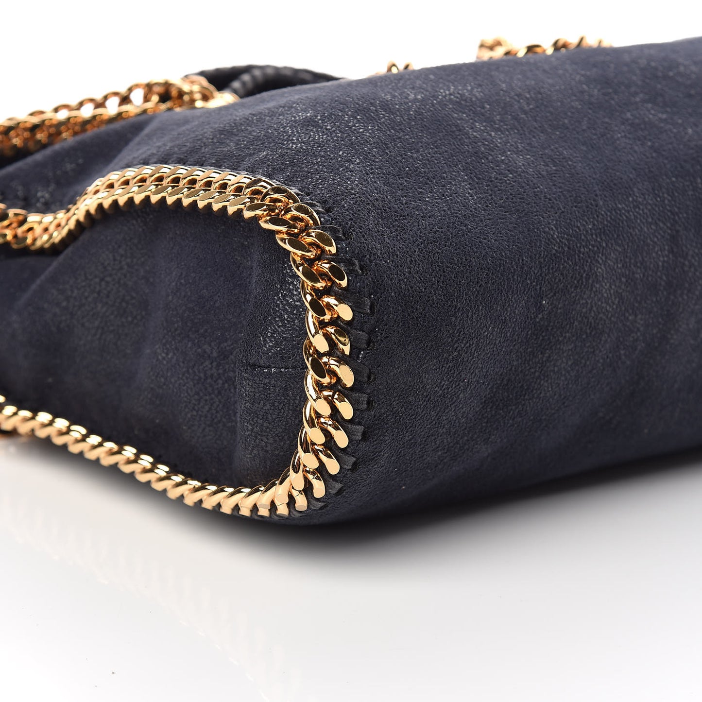 Shaggy Deer Falabella Fold Over Tote Navy