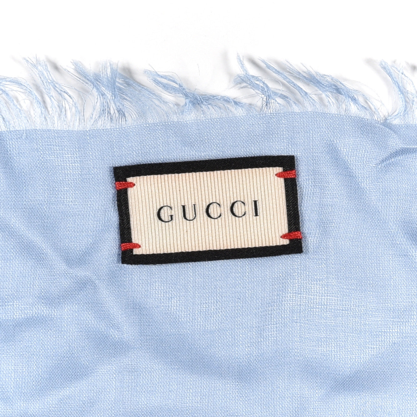 Gucci Silk GG Wallpaper Print Square Scarf Blue 5 of 5