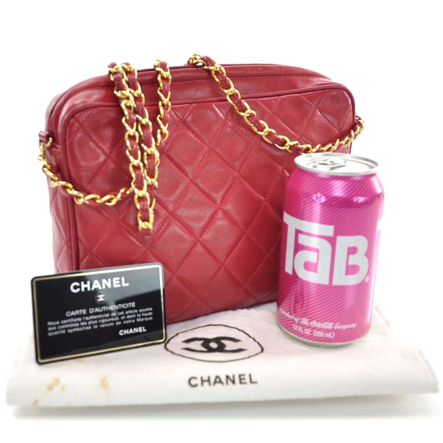 Chanel Lambskin Tassel Camera Case Red 3 of 11