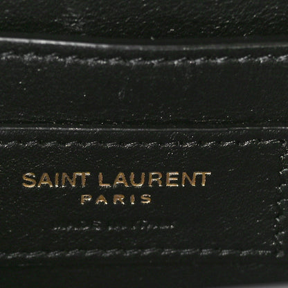 Saint Laurent Box Calfskin Monogram Medium Solferino Satchel Black 6 of 9