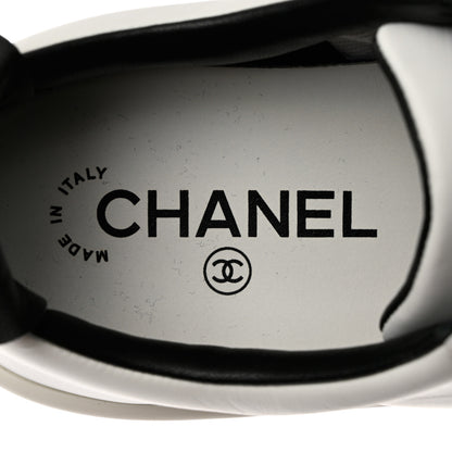 Chanel Calfskin CC Womens Sneakers 38 White 7 of 9