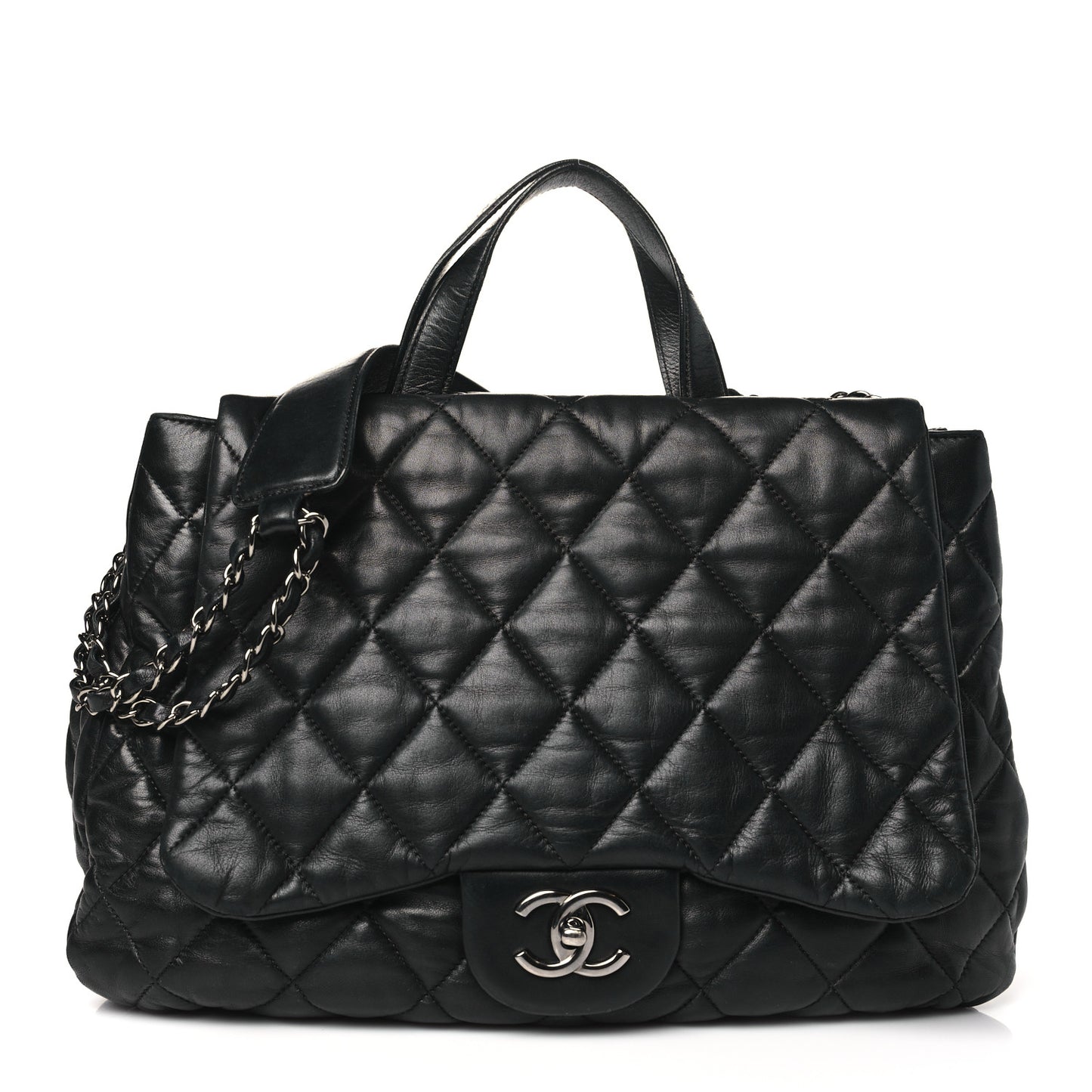 Lambskin Quilted Chanel 3 Maxi Tote Black