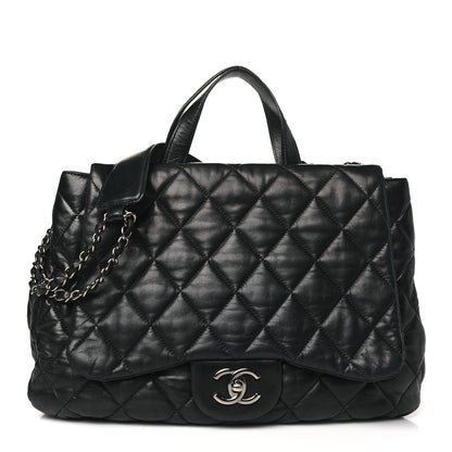 Chanel Lambskin Quilted Chanel 3 Maxi Tote Black 1 of 14
