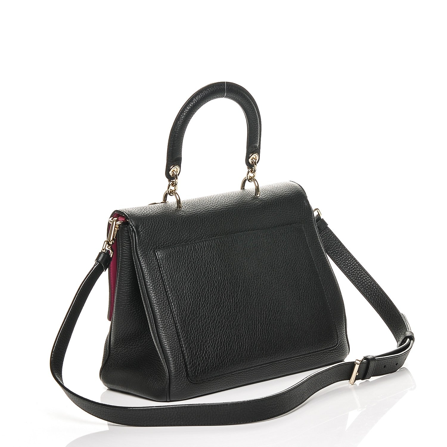 Christian Dior Bullcalf Medium Be Dior Flap Black Fraise 3 of 7
