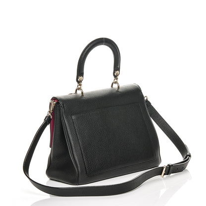 Christian Dior Bullcalf Medium Be Dior Flap Black Fraise 3 of 7