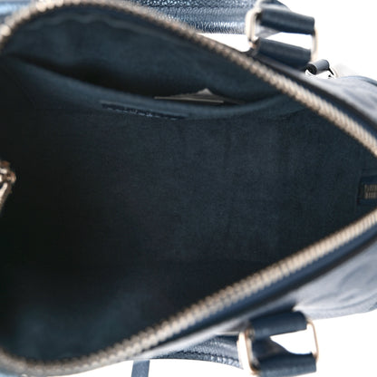 Louis Vuitton Metallic Empreinte Monogram Giant Speedy Bandouliere 20 Navy Nacre 5 of 9