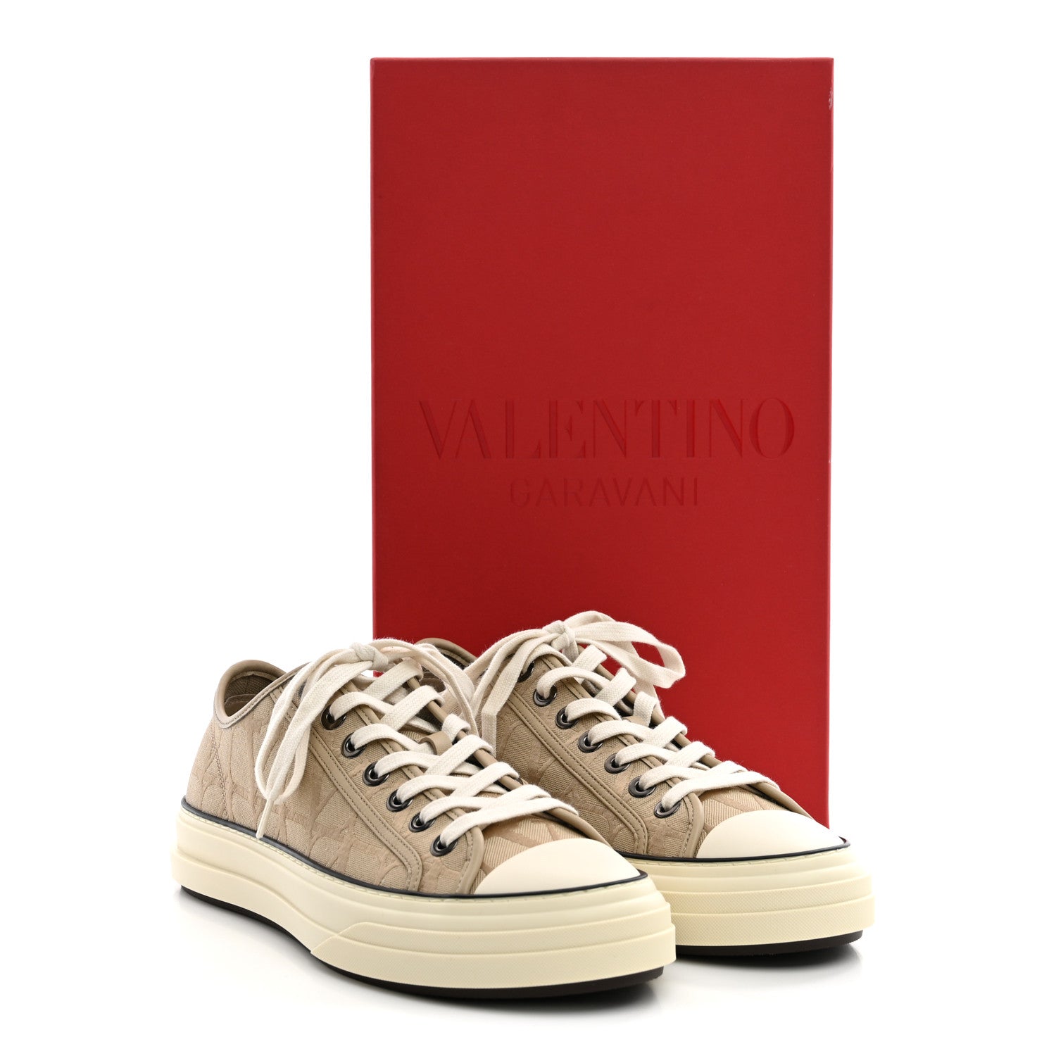 Valentino Garavani Canvas Iconographe Vlogo Sneakers 41 Beige 9 of 9