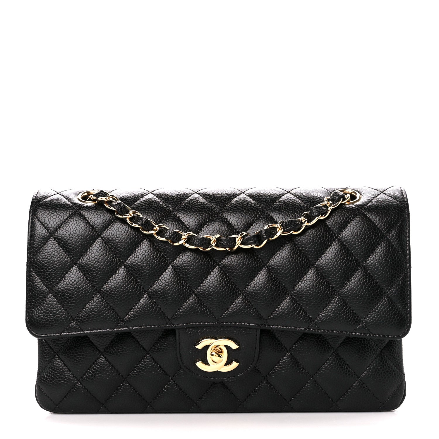 Chanel Caviar Quilted Medium Double Flap Black 1 of 12