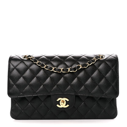 Chanel Caviar Quilted Medium Double Flap Black 1 of 12