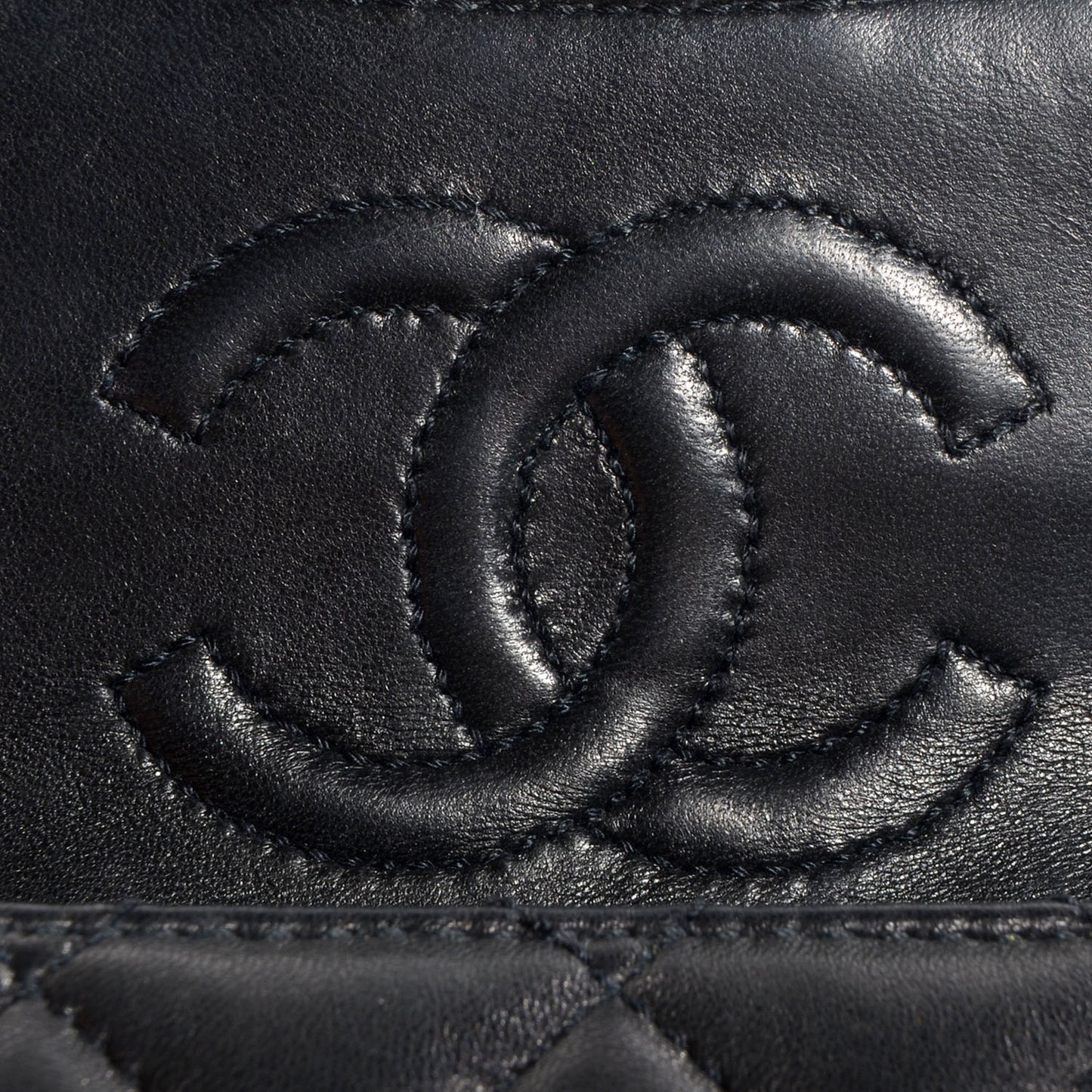 Lambskin Mini Square Flap Black