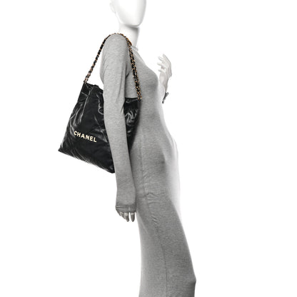 Chanel Calfskin Quilted Small Chanel 22 Black 2 of 10