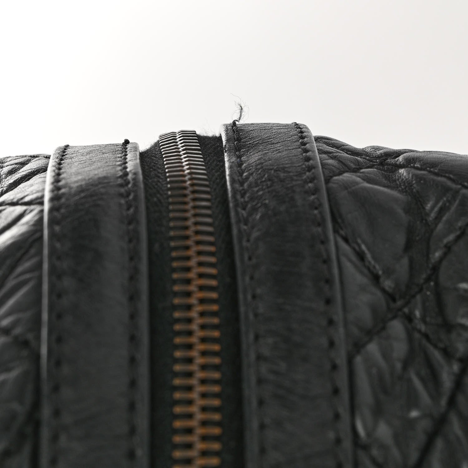 Chanel Aged Calfskin Quilted Large Secret Tag Bowling Bag Black 12 of 12
