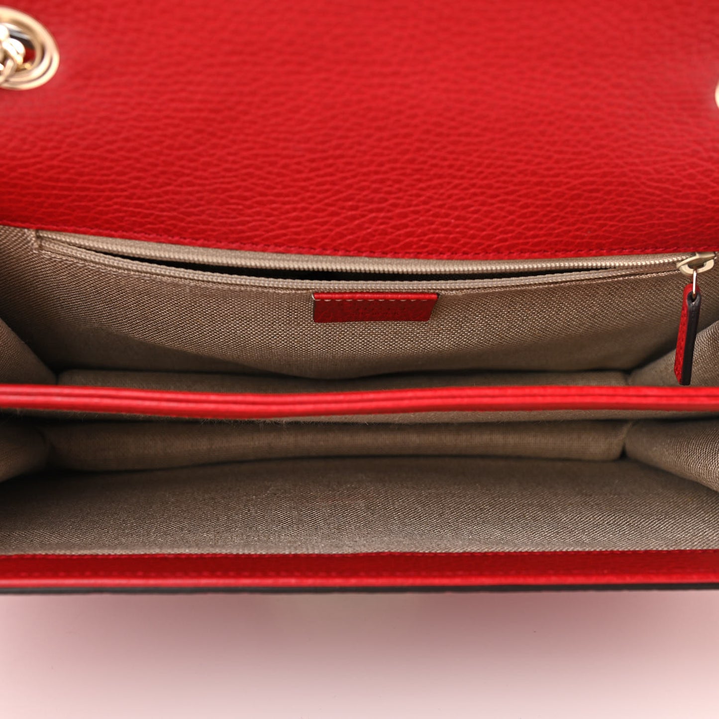 Dollar Calfskin Interlocking G Shoulder Bag Red