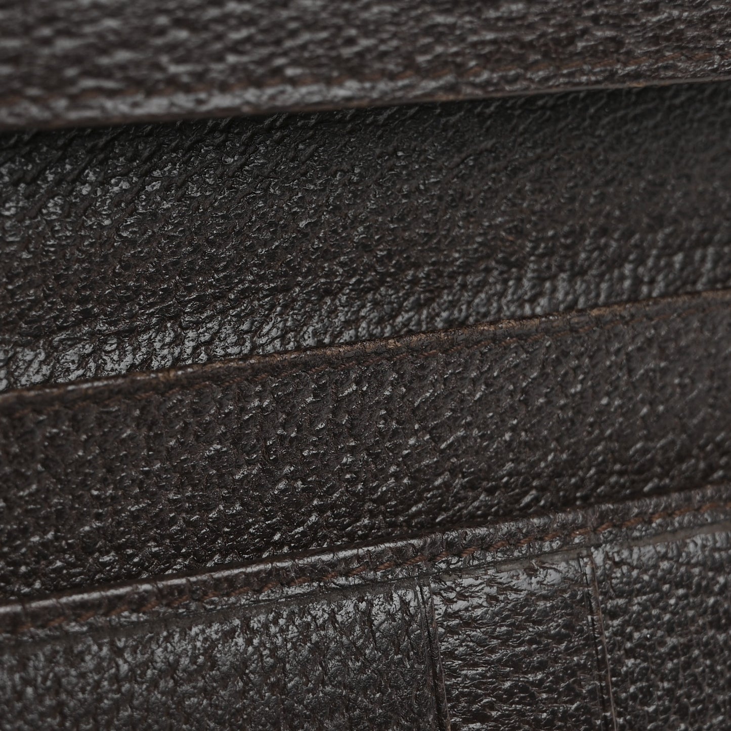 Monogram Metal Bar Continental Flap Wallet Beige Ebony Dark Brown