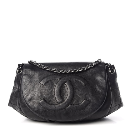 Chanel Caviar Half Moon Large Flap Black 1 of 9