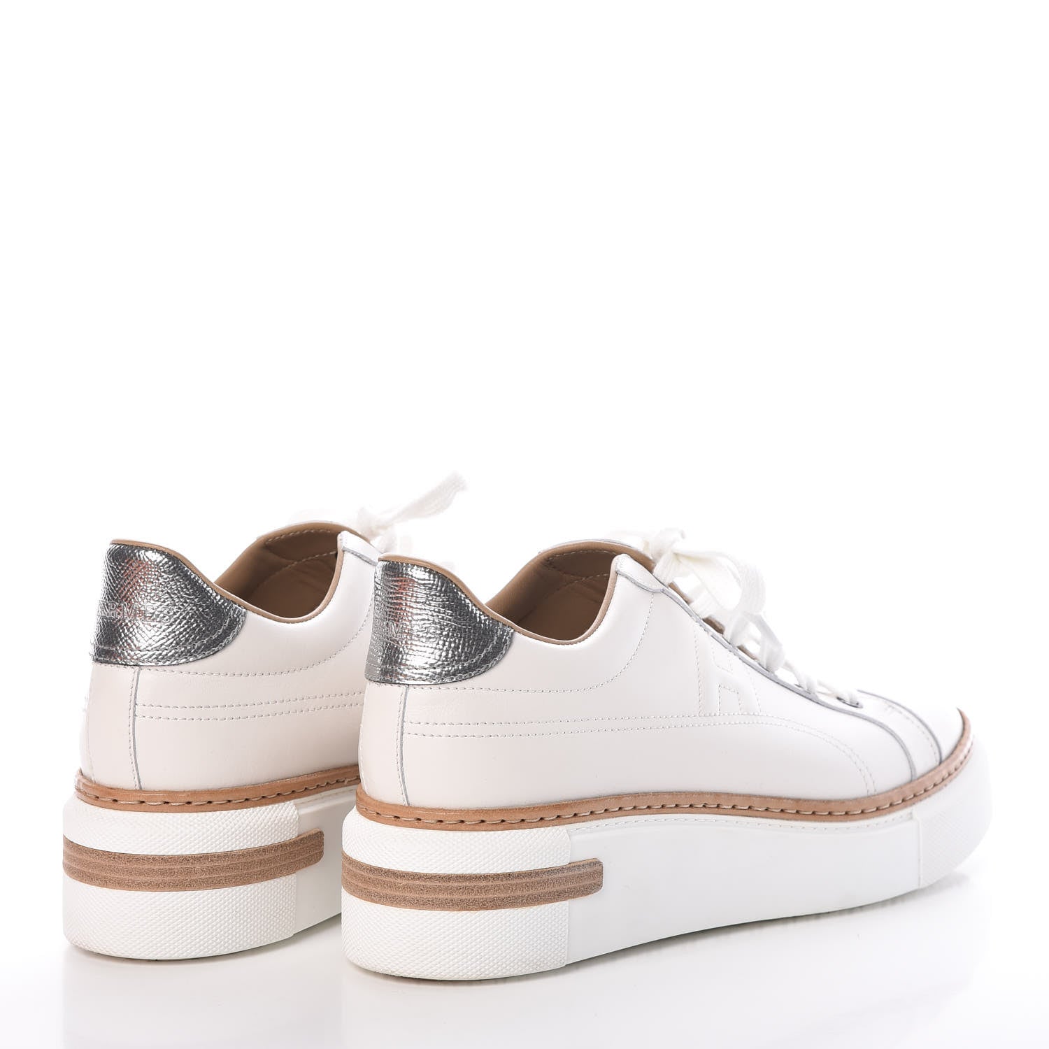 Hermes Calfskin Polo Sneakers 40 White 4 of 10