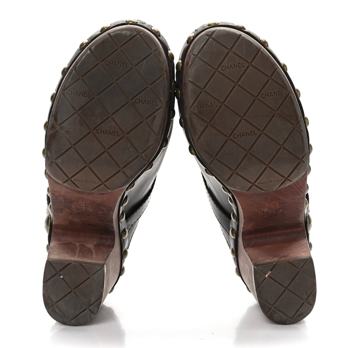 Calfskin CC Clog 38.5 Brown