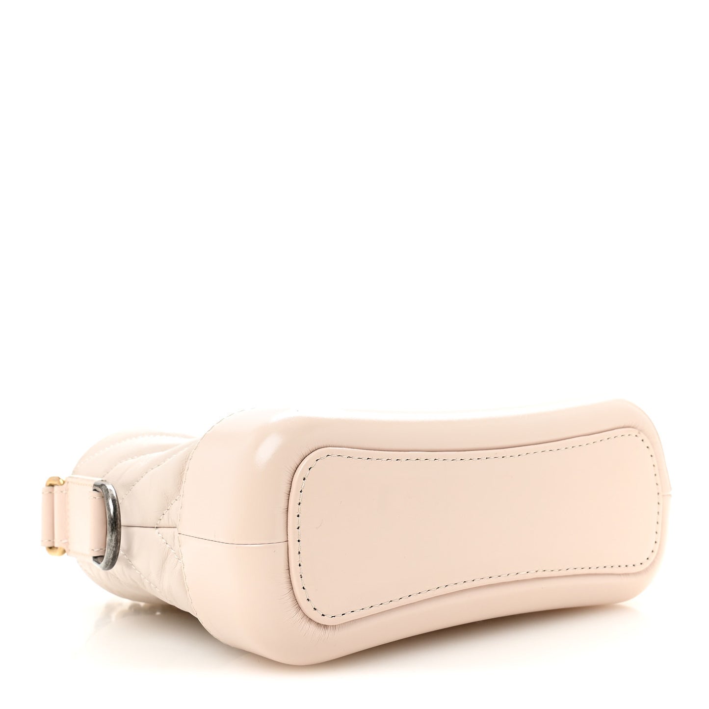 Aged Calfskin Chevron Quilted Small Gabrielle Hobo Beige
