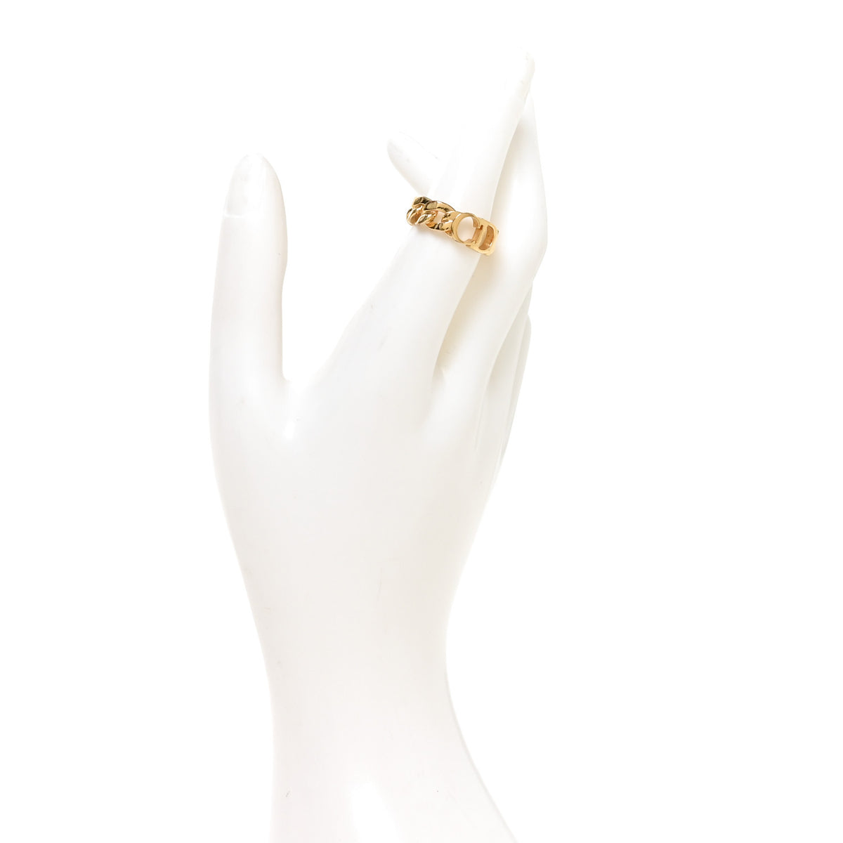Metal Danseuse Etoile Chain Ring M Gold