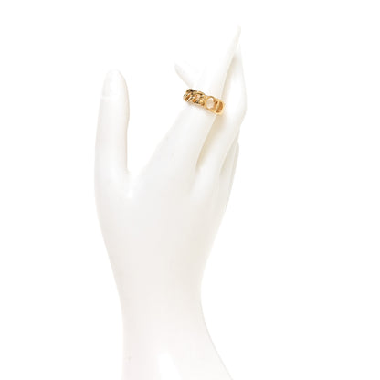 Christian Dior Metal Danseuse Etoile Chain Ring M Gold 2 of 5