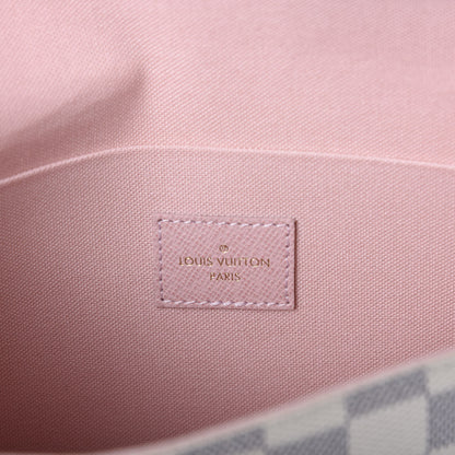Louis Vuitton Damier Azur Pochette Felicie Chain Wallet Rose Ballerine 6 of 9