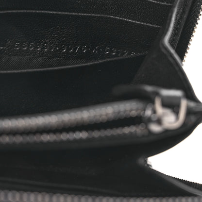 Balenciaga Calfskin New York Skyline Logo Ville Wallet Black 8 of 10