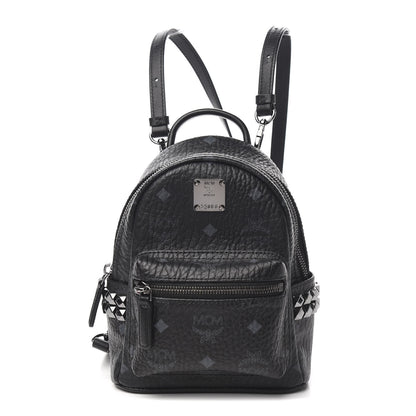 MCM Visetos Side Stud X-Mini Stark Bebe Boo Backpack Black 1 of 8