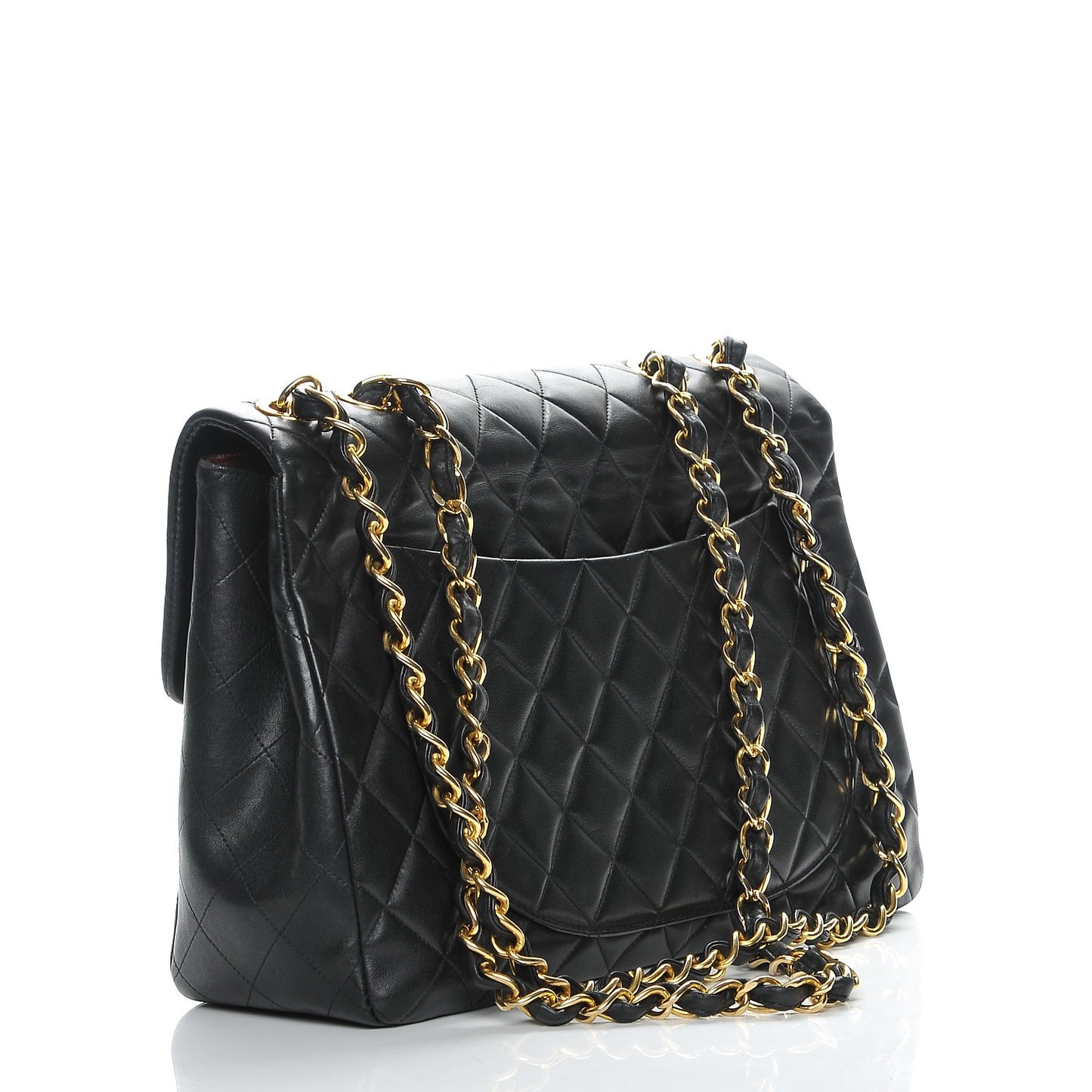 Lambskin XL Jumbo Flap Black