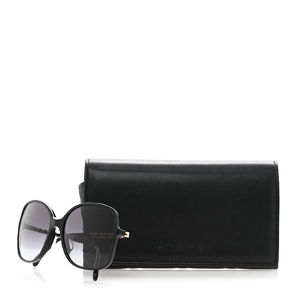 Chanel Acetate Metal Lambskin Square Chain Sunglasses 5210-Q-A Black 8 of 8