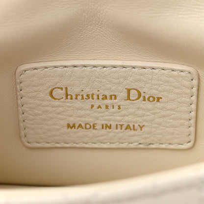Christian Dior Supple Calfskin Cannage Dioramour Micro Caro Bag Latte 5 of 8