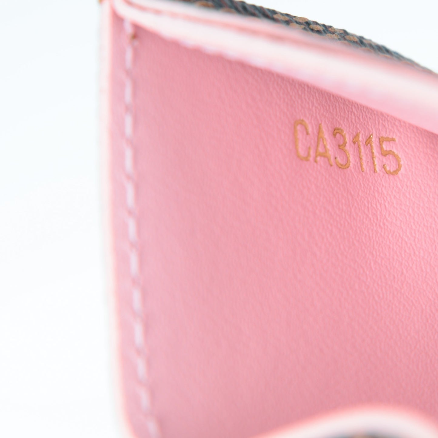 Damier Ebene Caissa Card Holder Rose Ballerine
