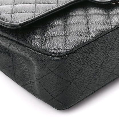 Chanel Caviar Quilted Medium Double Flap Black 10 of 14