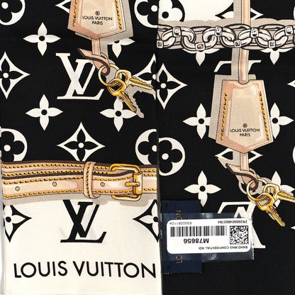 Louis Vuitton Silk Monogram Confidential Bandeau Black 3 of 4