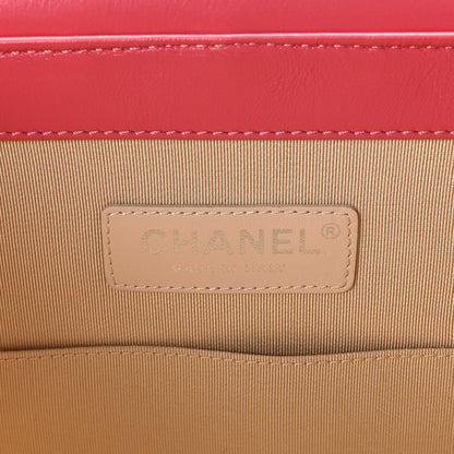 Chanel Glazed Calfskin Raffia Vanity Case Bag Pink 6 of 10