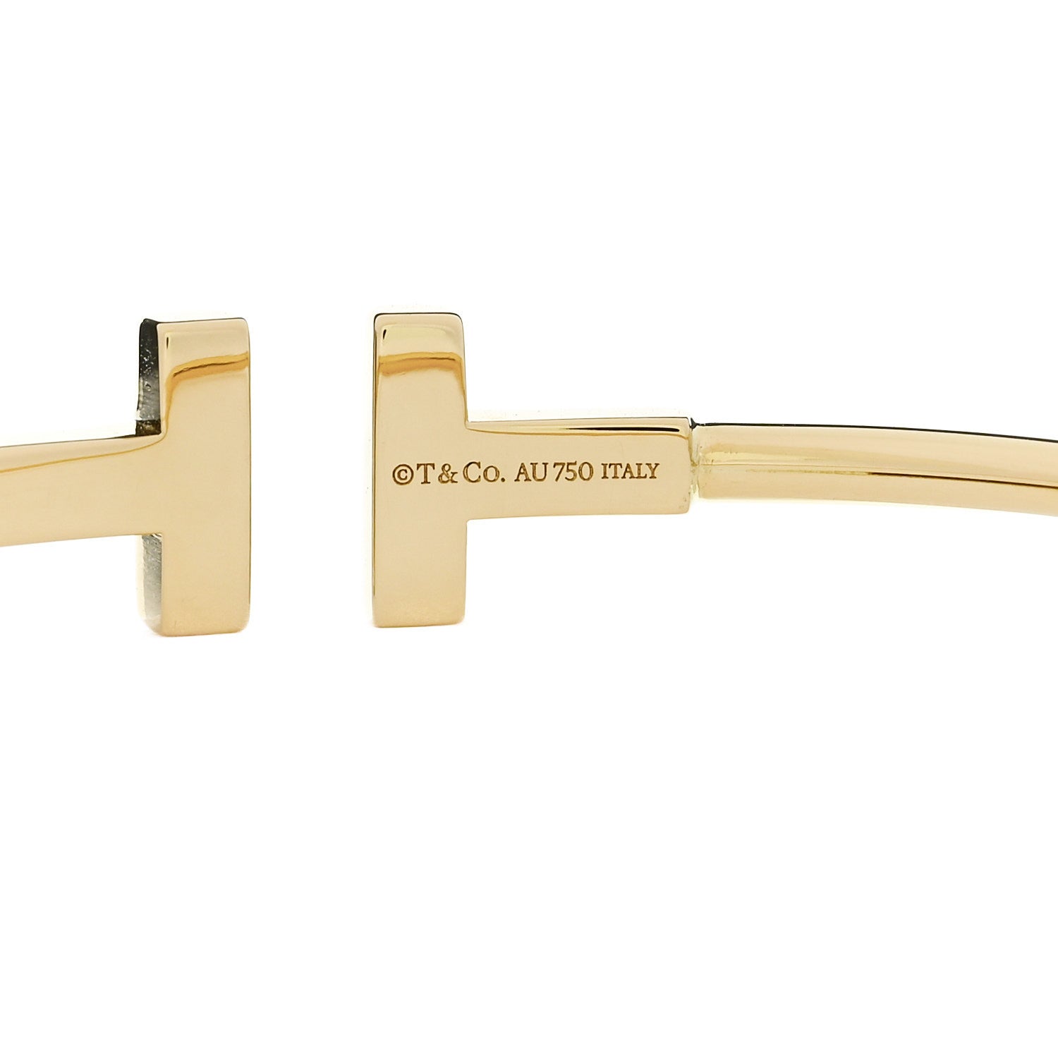 Tiffany 18K Yellow Gold T Wire Bracelet 3 of 4