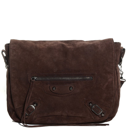 Balenciaga Suede Baby Daim Folk Messenger Brown 1 of 10