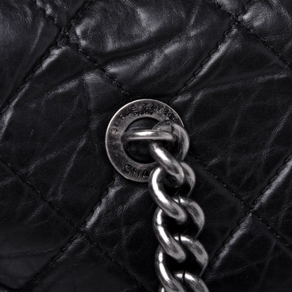 Chanel Aged Calfskin Quilted Large Secret Tag Bowling Bag Black 24 of 27