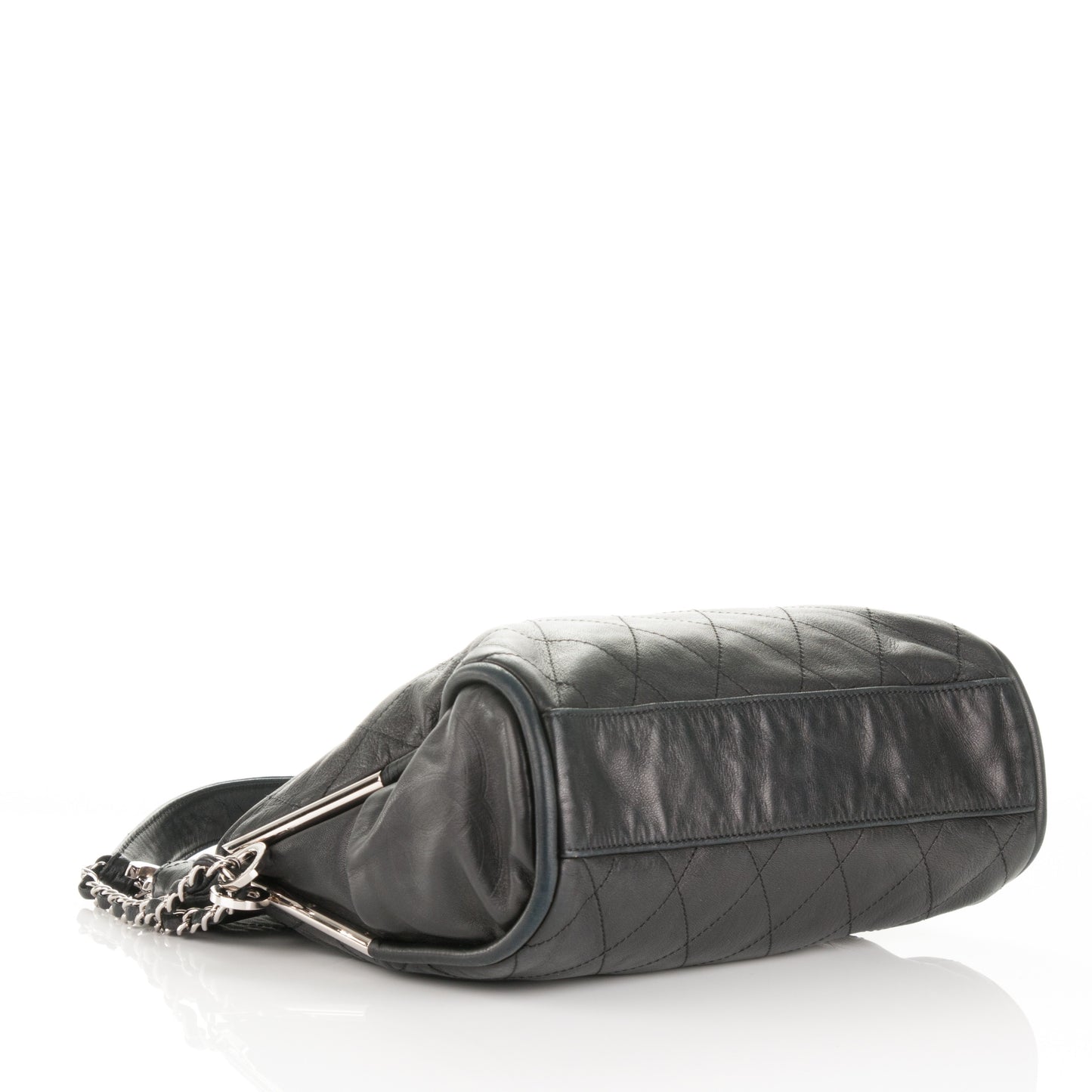 Lambskin Stitched Medium Ultimate Soft Tote Black