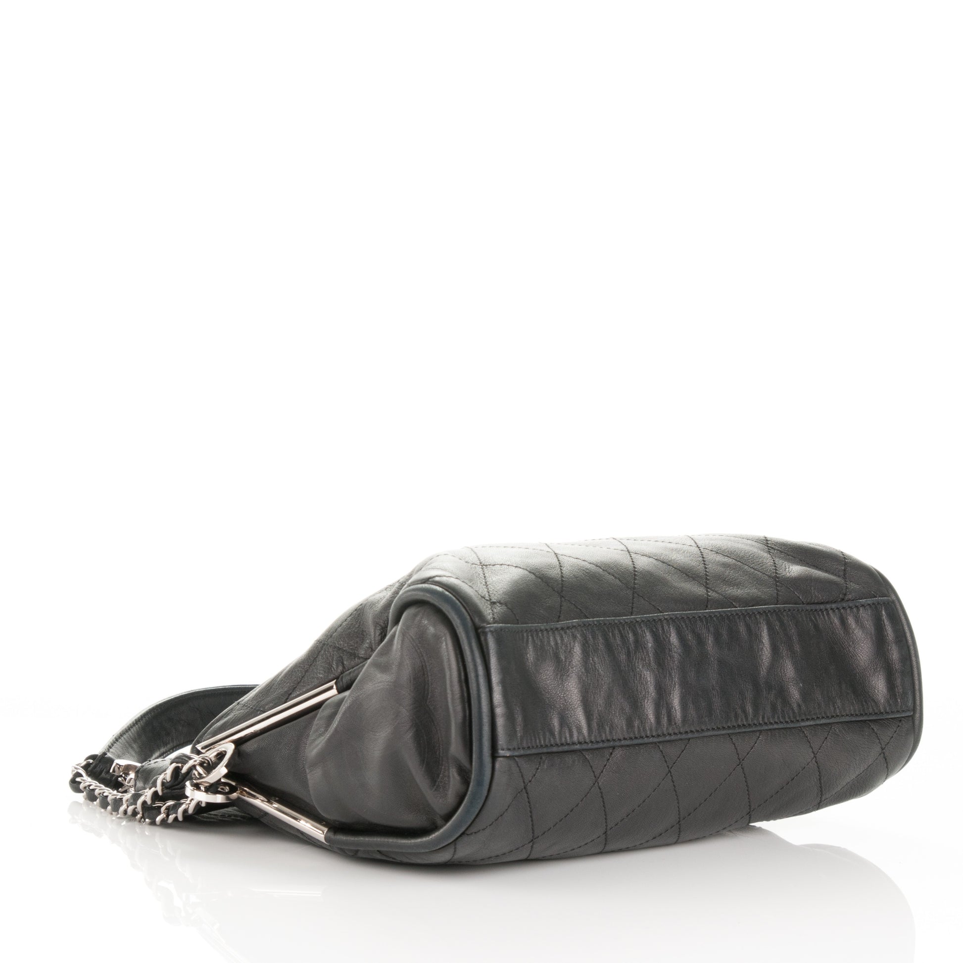 Chanel Lambskin Stitched Medium Ultimate Soft Tote Black 4 of 7