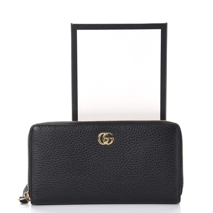 Gucci Dollar Calfskin GG Marmont Zip Around Wallet Black 10 of 10
