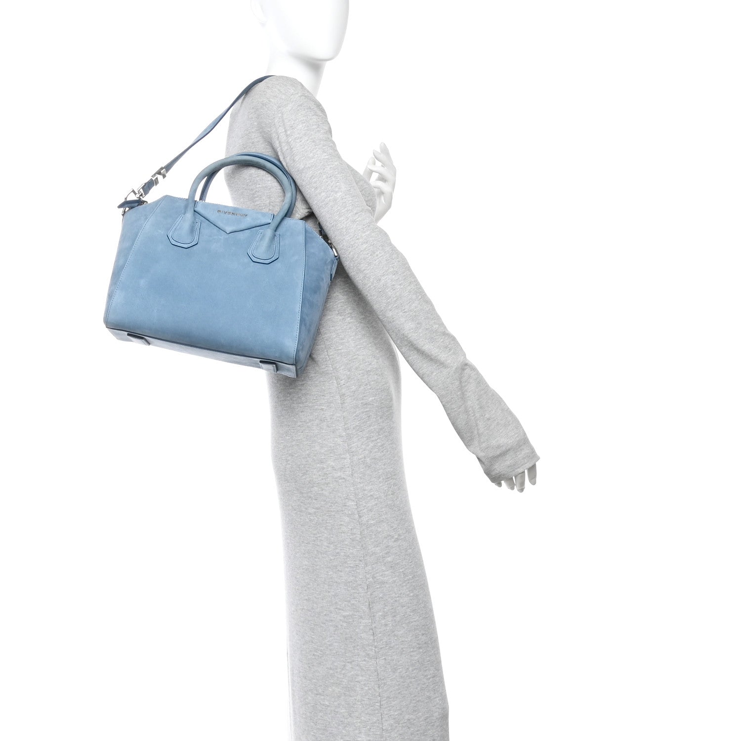 Givenchy Nubuck Small Antigona Medium Blue 2 of 13
