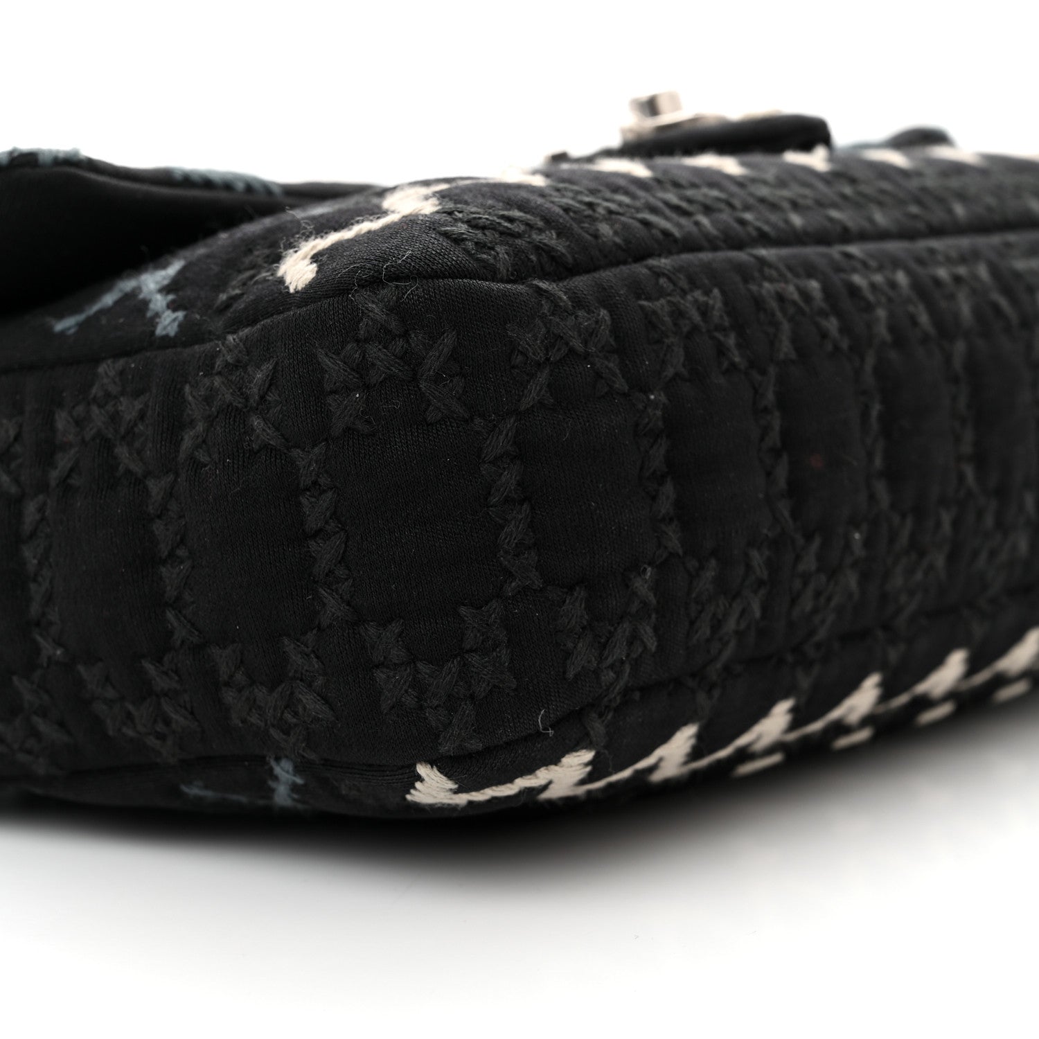 Chanel Jersey Embroidered Paris Dallas Flap Black 9 of 16